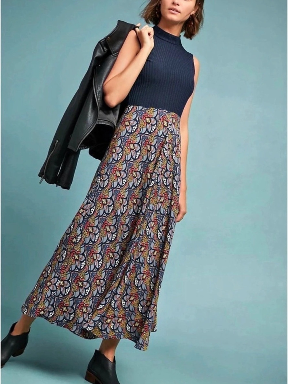 Anthropologie Tiny Brand Paisley Maxi Dress Size Small NWOT